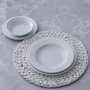 Hermia ALF24Y400 Vajilla de Porcelana Blanca 24 Piezas para Experiencia Gastronómica Elegante y Duradera